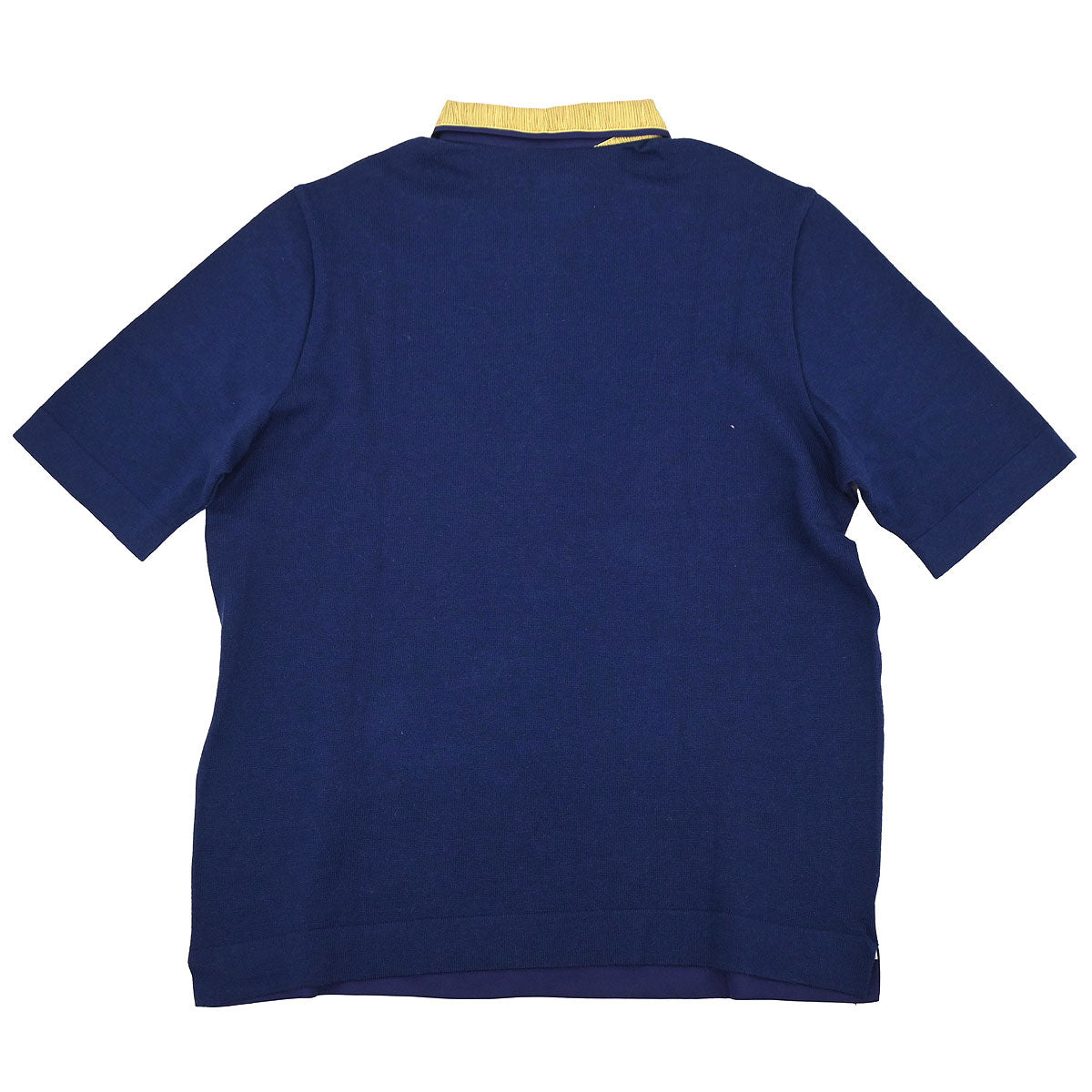 Hermes Short Sleeve Polo Shirt Top Navy #S