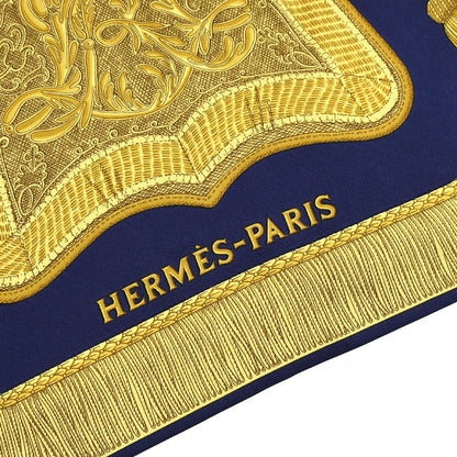 Hermes Short Sleeve Polo Shirt Top Navy #S