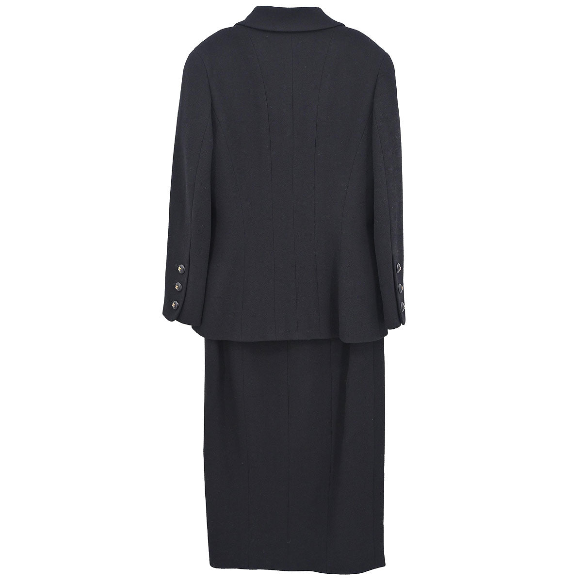 Chanel 1993 Setup Suit Jacket Skirt Black #36