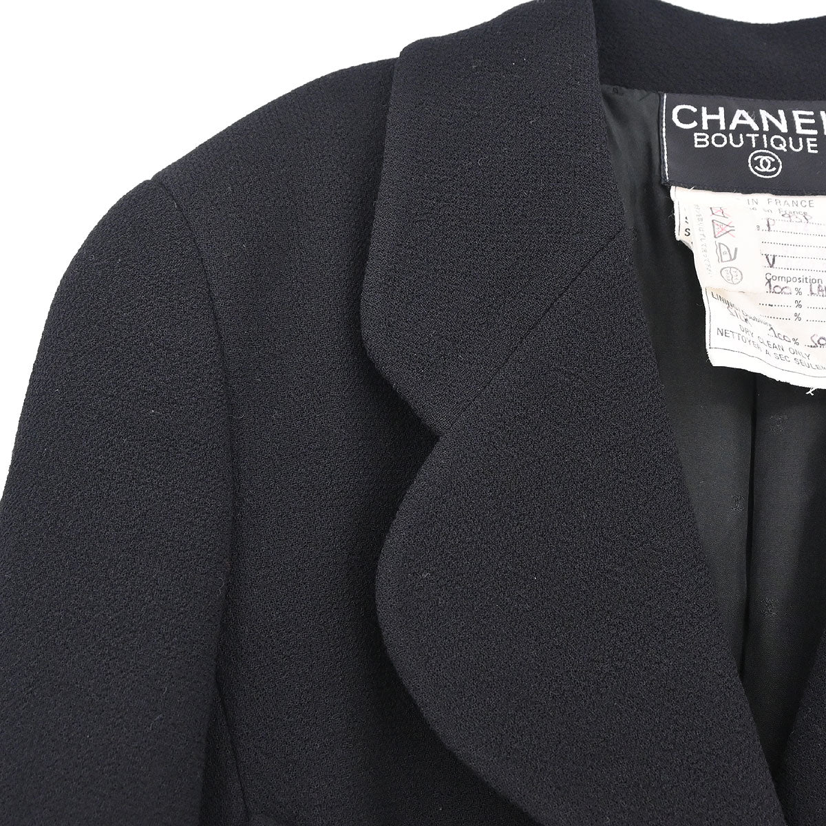 Chanel 1993 Setup Suit Jacket Skirt Black #36