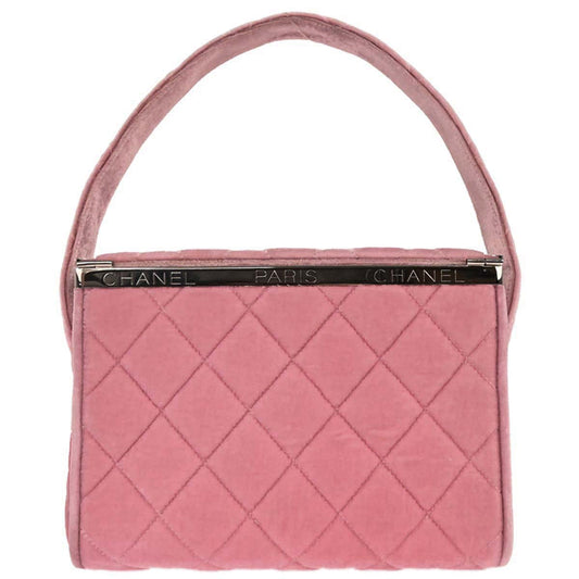 Chanel 1996-1997 Pink Velvet Handbag