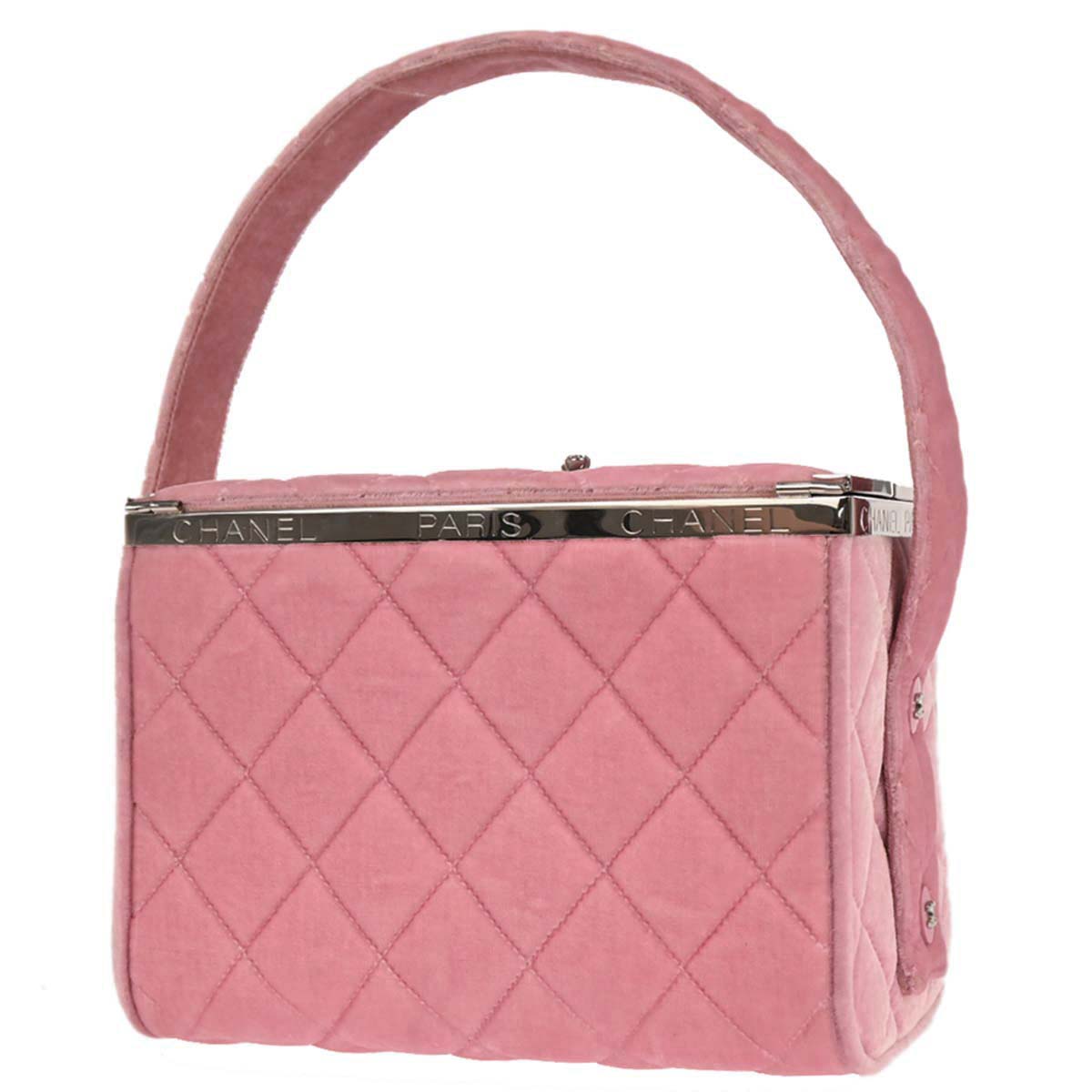 Chanel 1996-1997 Pink Velvet Handbag