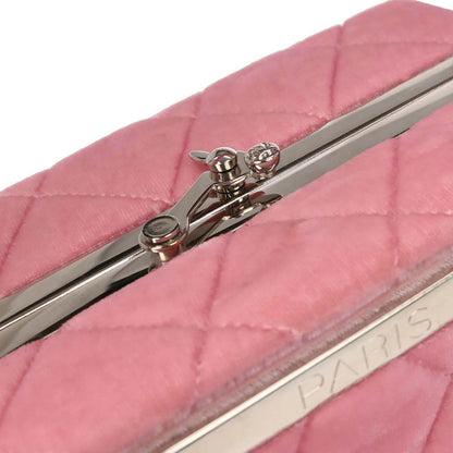 Chanel 1996-1997 Pink Velvet Handbag