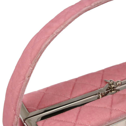 Chanel 1996-1997 Pink Velvet Handbag