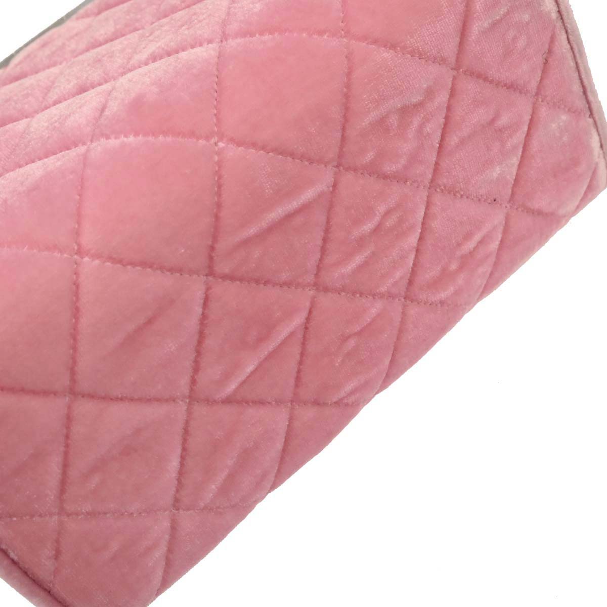 Chanel 1996-1997 Pink Velvet Handbag