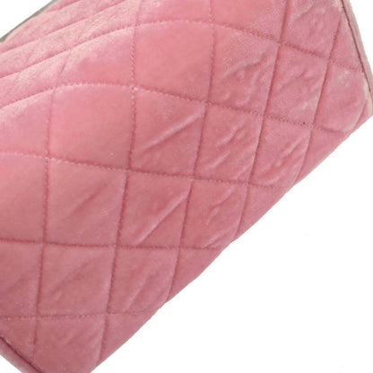 Chanel 1996-1997 Pink Velvet Handbag