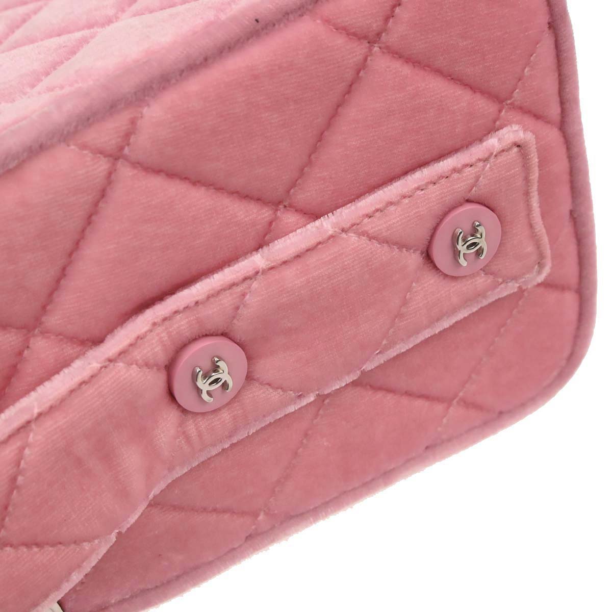 Chanel 1996-1997 Pink Velvet Handbag