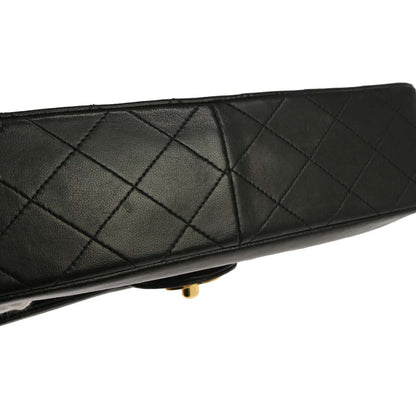 Chanel Black Lambskin Single Flap Shoulder Bag
