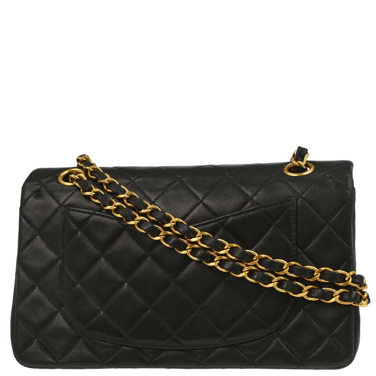 Chanel Black Lambskin Small Classic Double Flap Shoulder Bag
