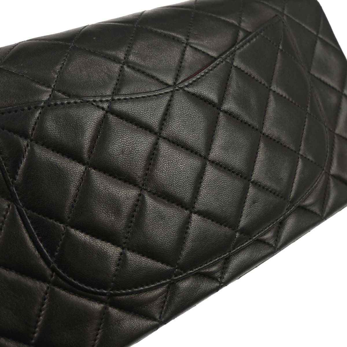 Chanel Black Lambskin Small Classic Double Flap Shoulder Bag
