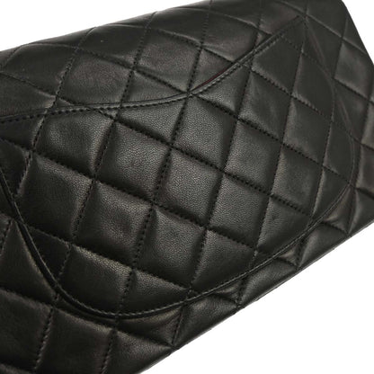 Chanel Black Lambskin Small Classic Double Flap Shoulder Bag
