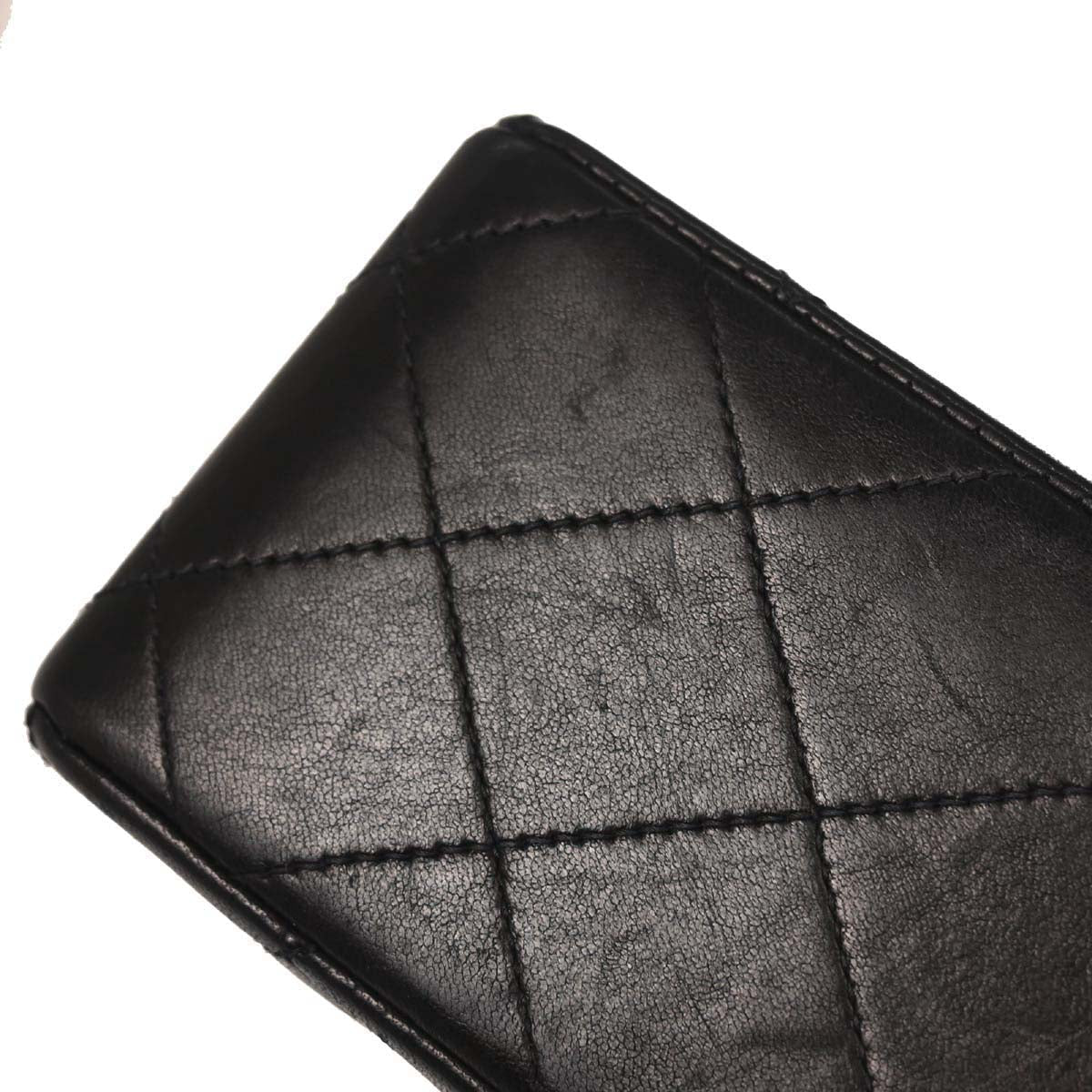 Chanel 1991-1994 Black Lambskin Classic Square Flap Shoulder Bag 20