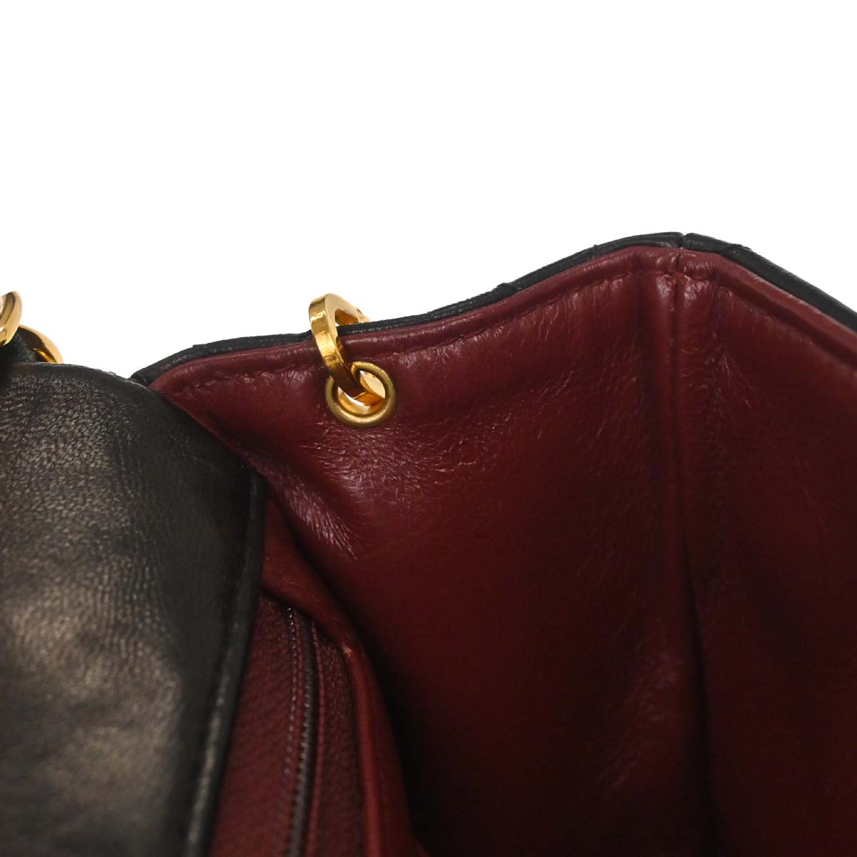 Chanel 1991-1994 Black Lambskin Classic Square Flap Shoulder Bag 20
