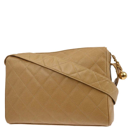 Chanel 1994-1996 Beige Caviar Skin Shoulder Bag