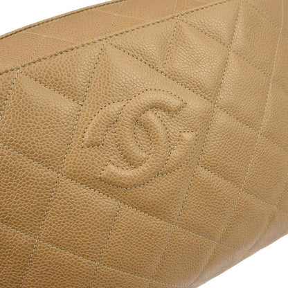 Chanel 1994-1996 Beige Caviar Skin Shoulder Bag