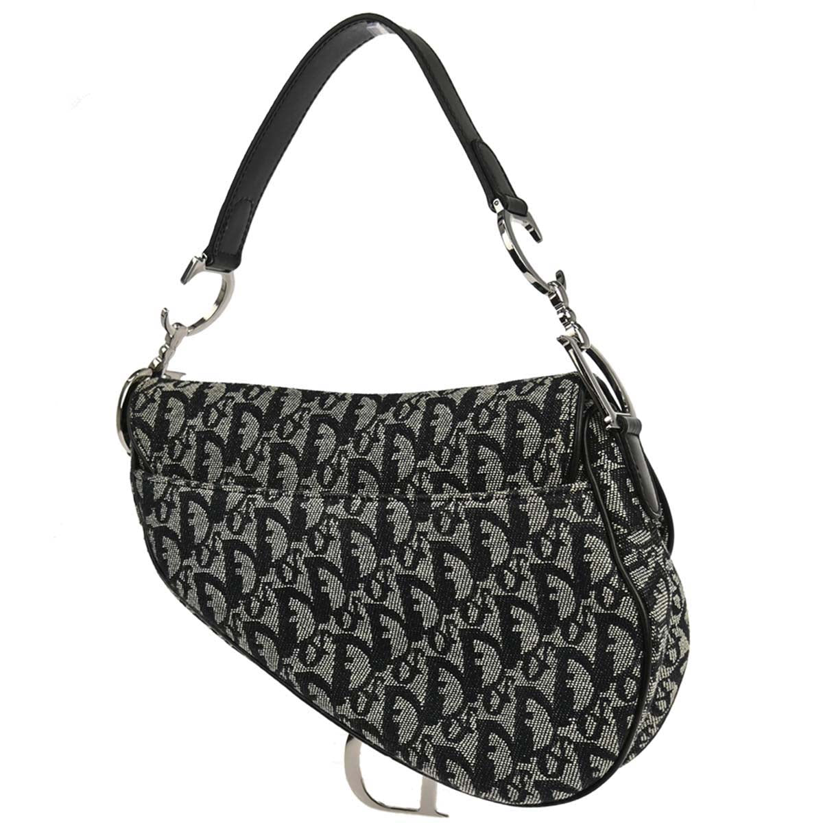 Christian Dior Black Trotter Saddle Handbag