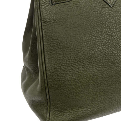 Hermes Vert Olive Taurillon Clemence Birkin 35 Handbag
