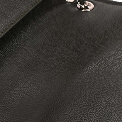 Chanel Gray Calfskin Shoulder Bag