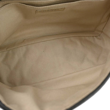 Chanel Gray Calfskin Shoulder Bag