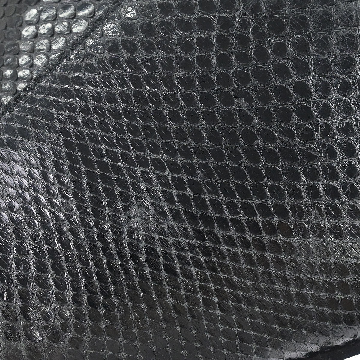 Christian Dior * Black Python Saddle Handbag