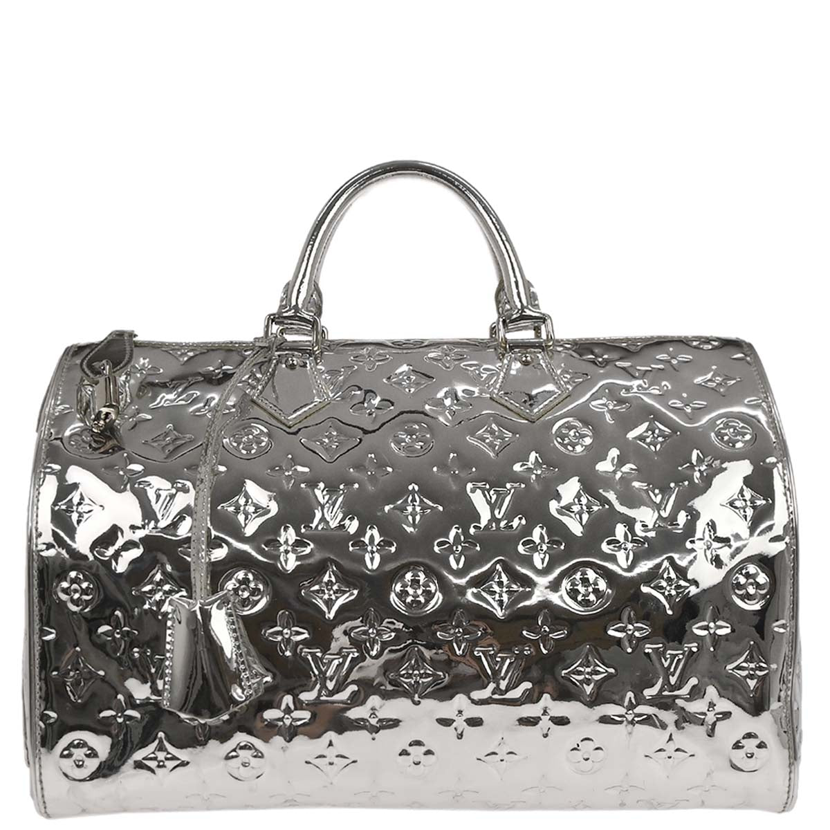 Louis Vuitton Silver Monogram Miroir Speedy 35 Handbag M95786