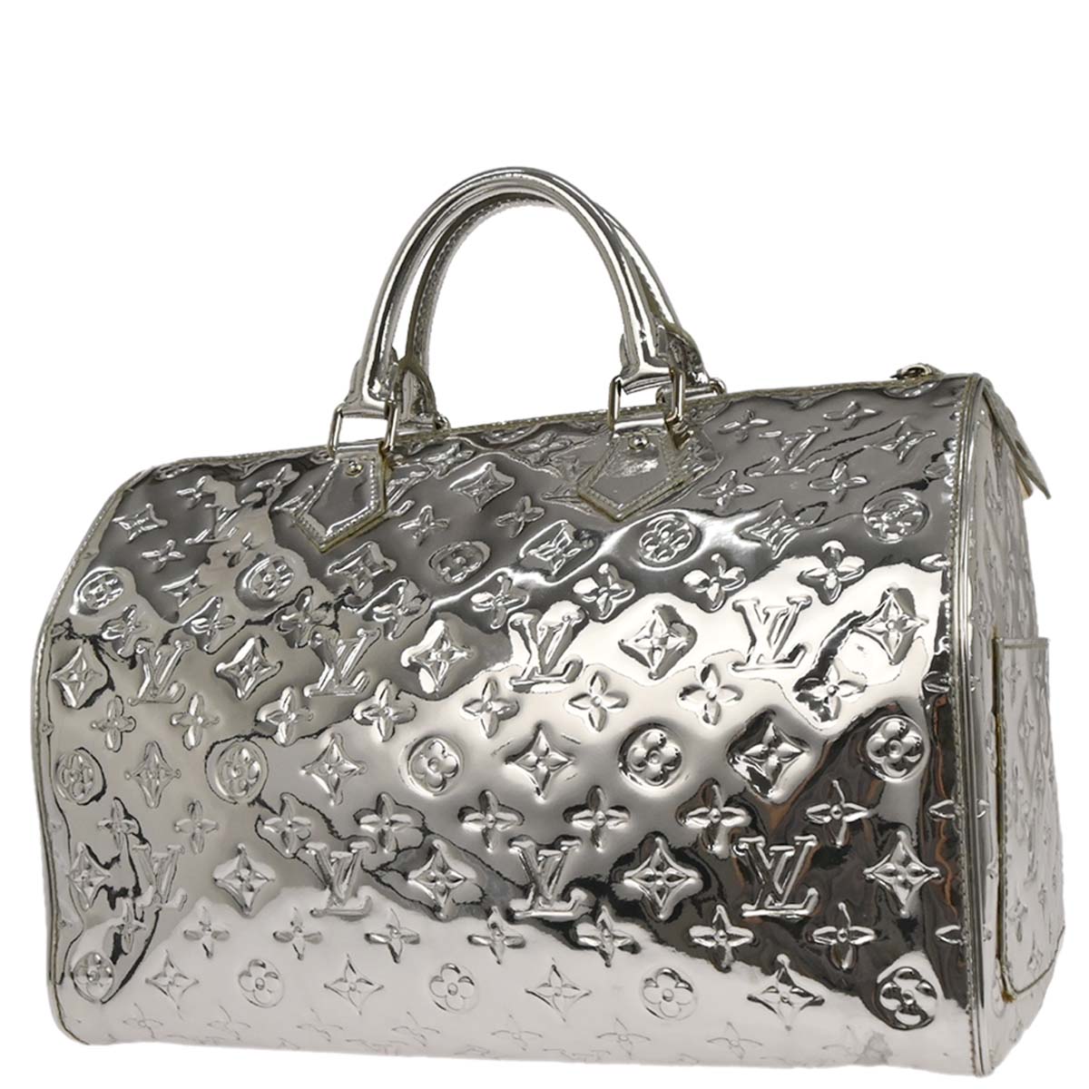 Louis Vuitton Silver Monogram Miroir Speedy 35 Handbag M95786