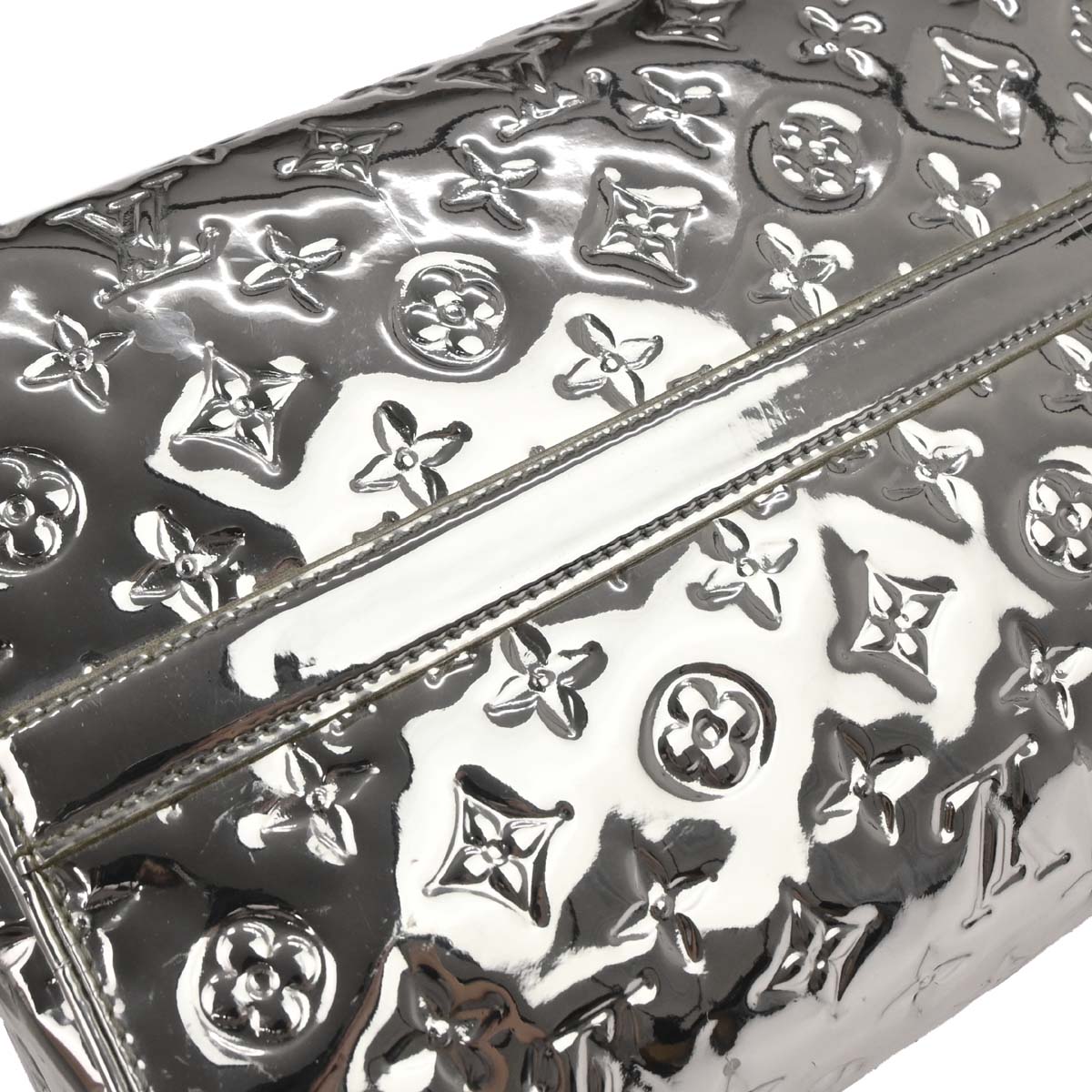 Louis Vuitton Silver Monogram Miroir Speedy 35 Handbag M95786
