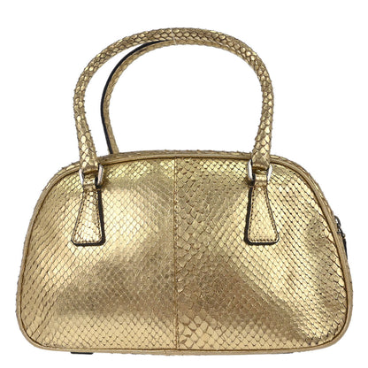 Prada * Gold Python Handbag