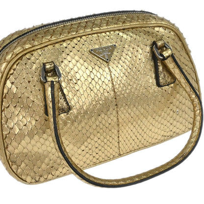 Prada * Gold Python Handbag