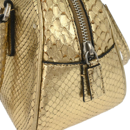 Prada * Gold Python Handbag