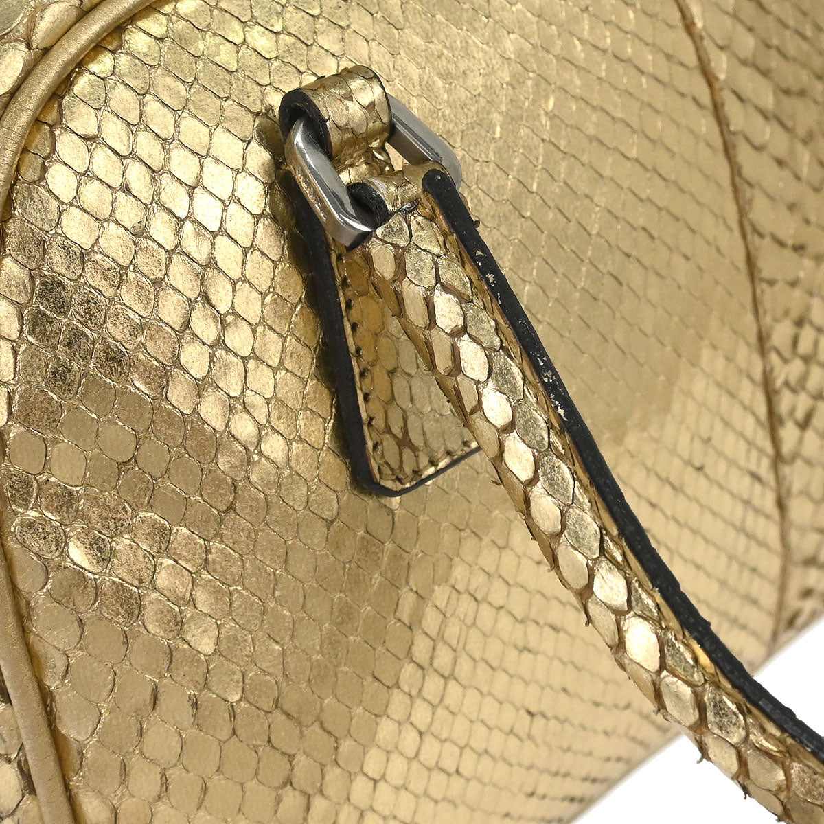 Prada * Gold Python Handbag
