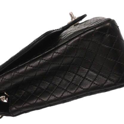 Chanel 1996-1997 Black Lambskin Medium Shoulder Bag