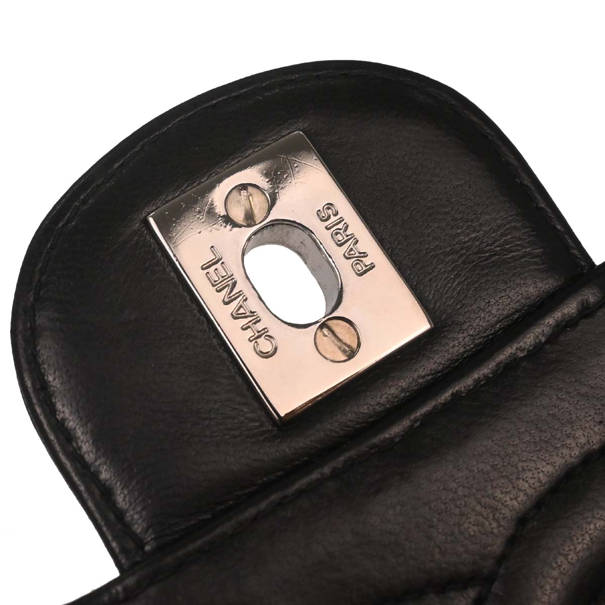 Chanel 1996-1997 Black Lambskin Medium Shoulder Bag