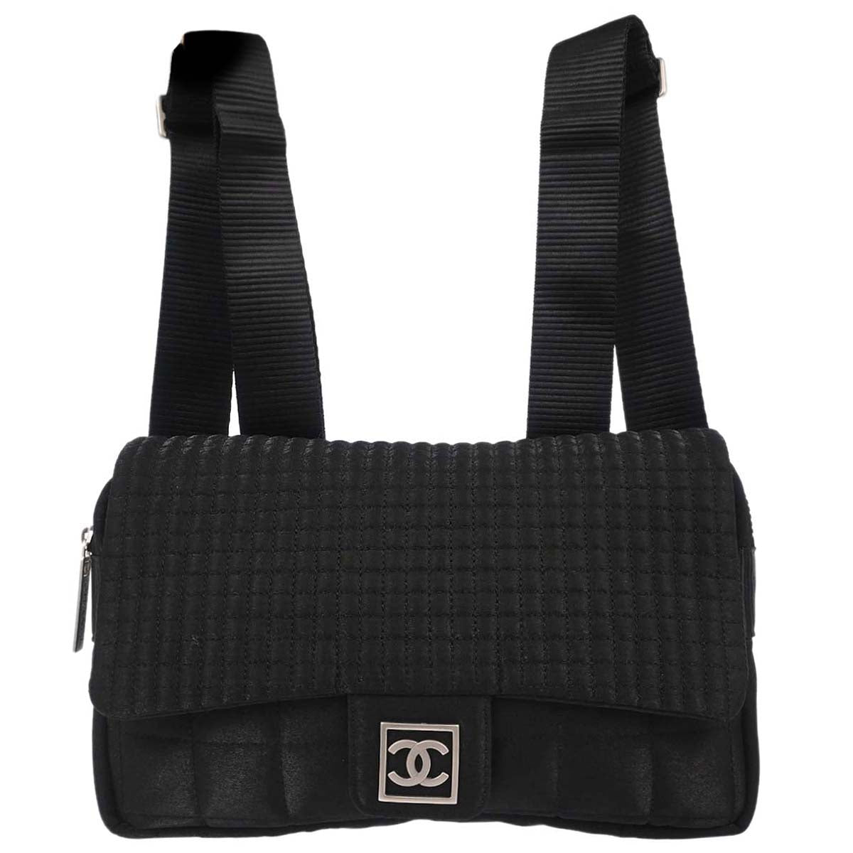 Chanel Black Nylon Sport Line Choco Bar Backpack