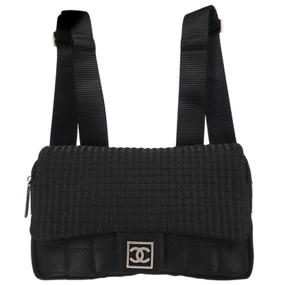 Chanel Black Nylon Sport Line Choco Bar Backpack