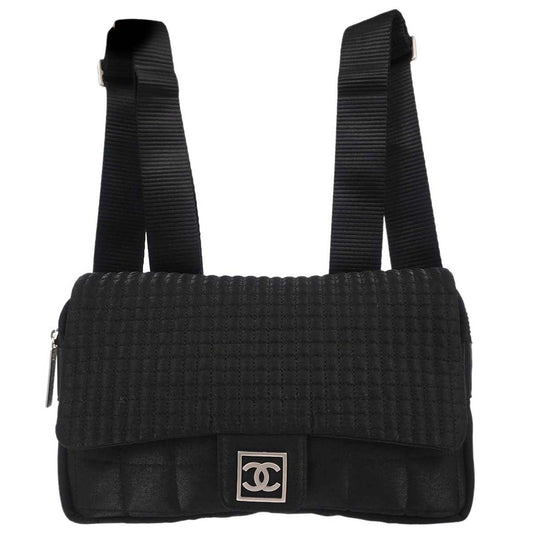 Chanel Black Nylon Sport Line Choco Bar Backpack