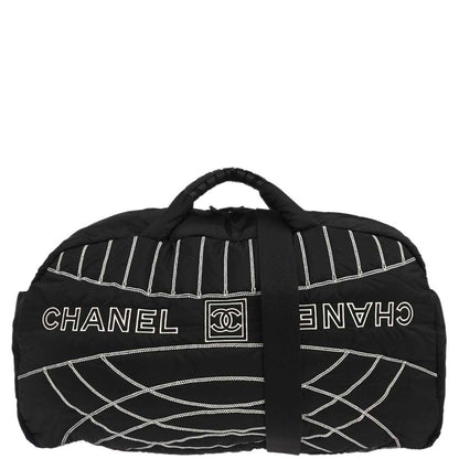 Chanel Black Nylon Sport Line 2way Shoulder Gym Bag