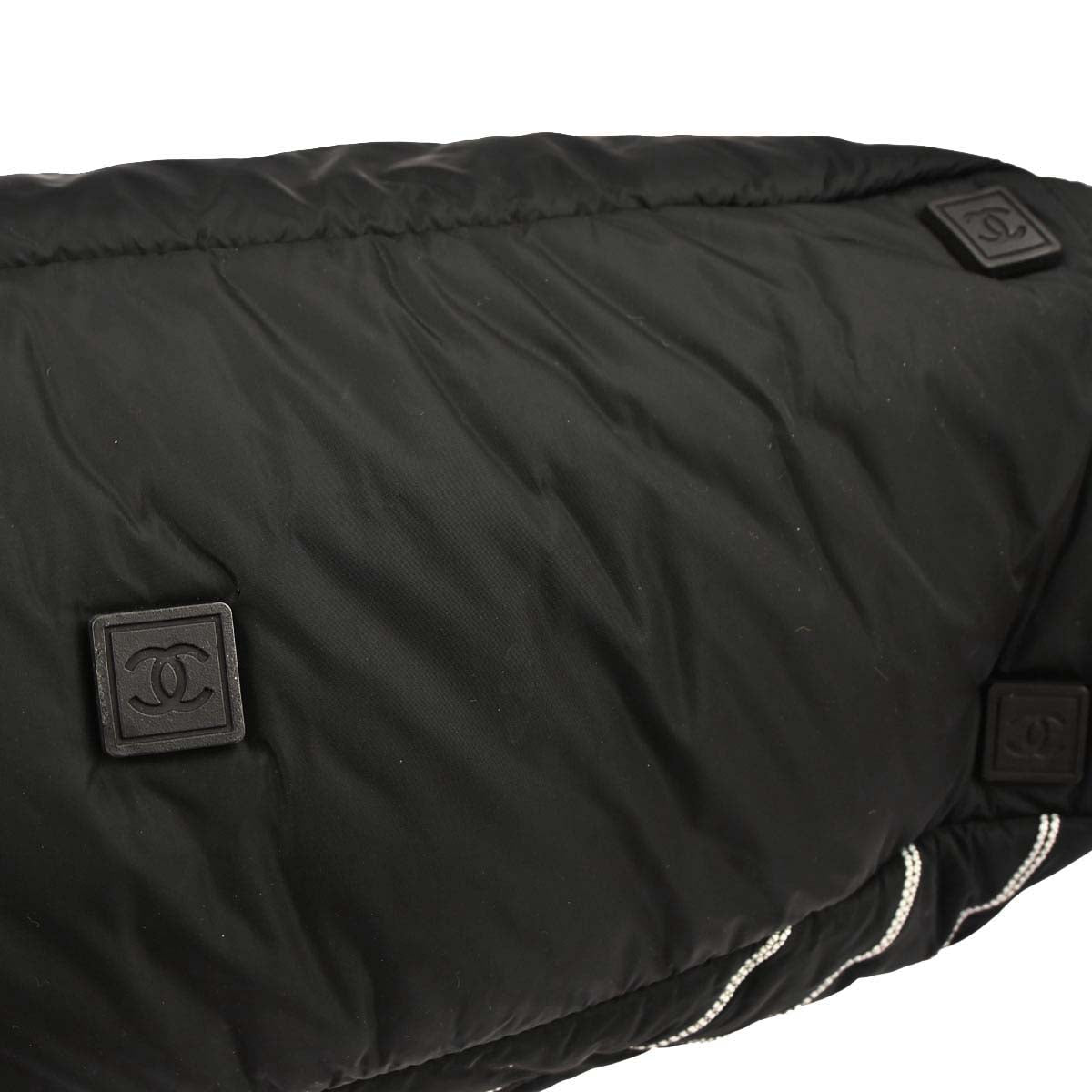 Chanel Black Nylon Sport Line 2way Shoulder Gym Bag