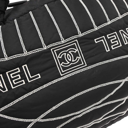 Chanel Black Nylon Sport Line 2way Shoulder Gym Bag