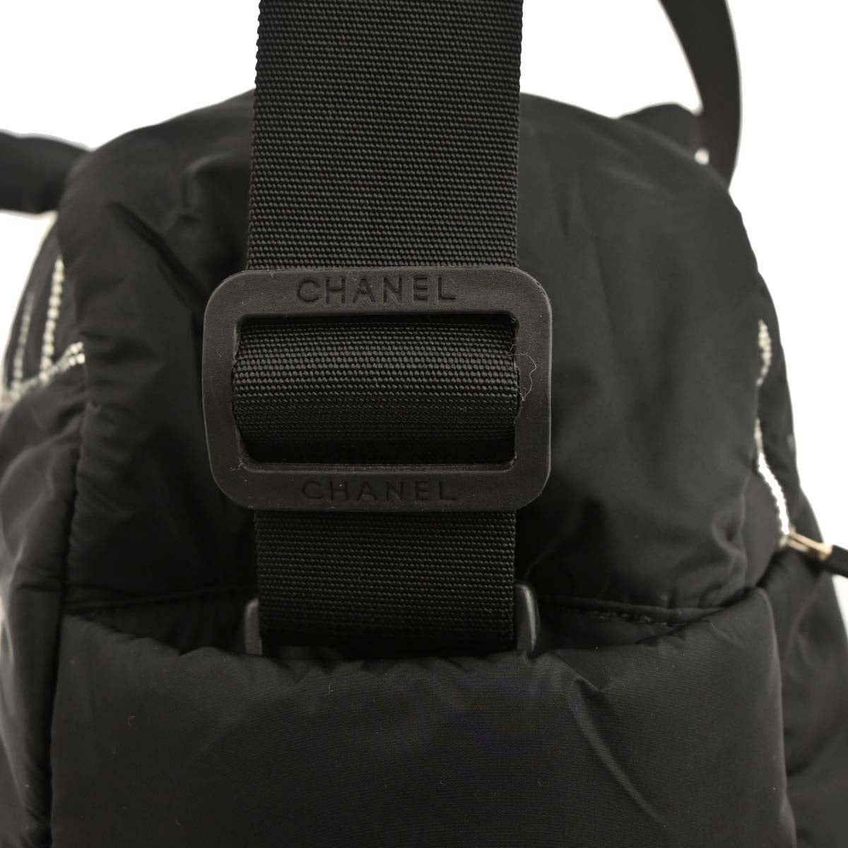 Chanel Black Nylon Sport Line 2way Shoulder Gym Bag