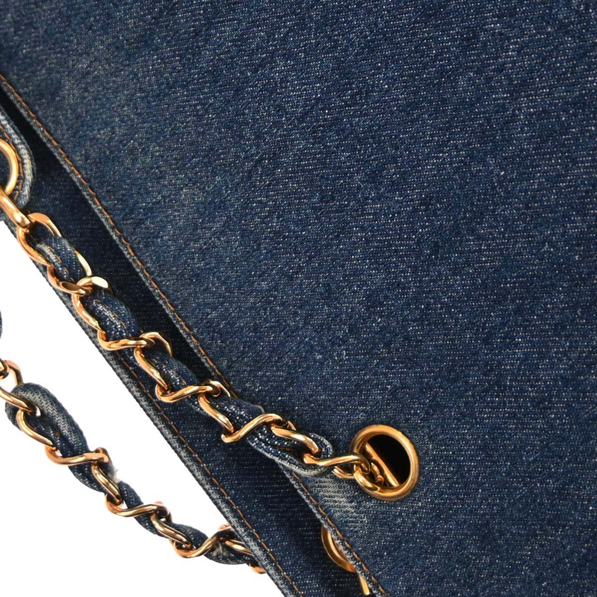 Chanel Blue Denim Tote Shoulder Bag