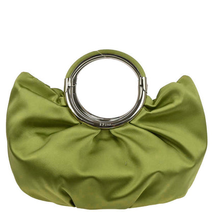 Christian Dior Green Satin Babe Handbag