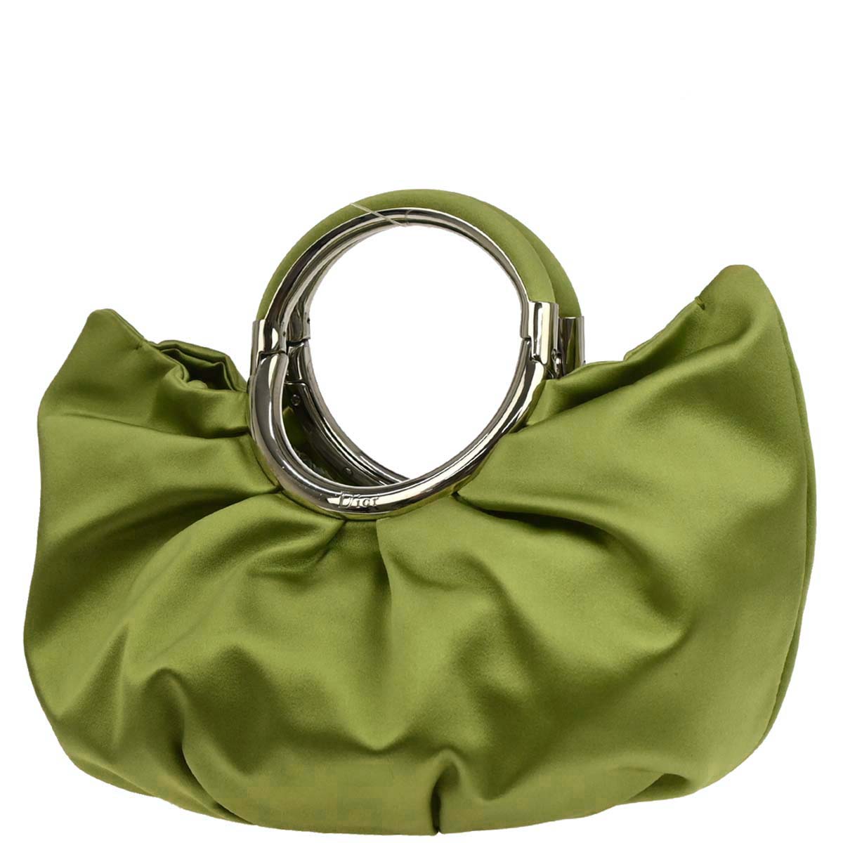 Christian Dior Green Satin Babe Handbag