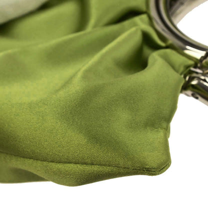 Christian Dior Green Satin Babe Handbag