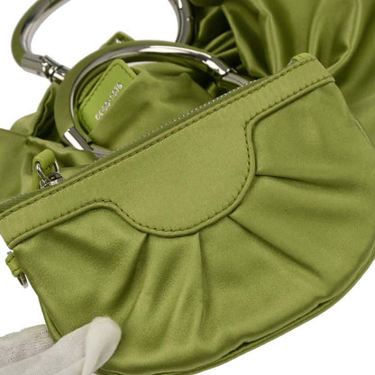 Christian Dior Green Satin Babe Handbag