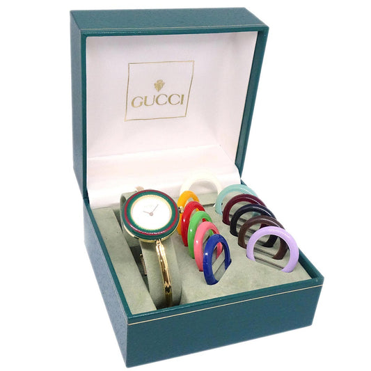 Gucci 11/12.2 Change Bezel Chameleon Quartz Watch SS