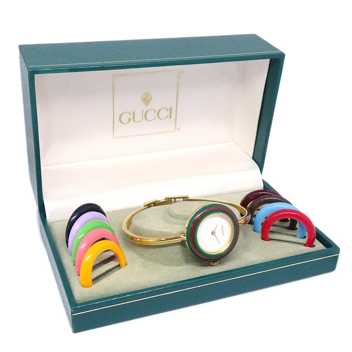 Gucci 11/12.2 Change Bezel Chameleon Quartz Watch SS