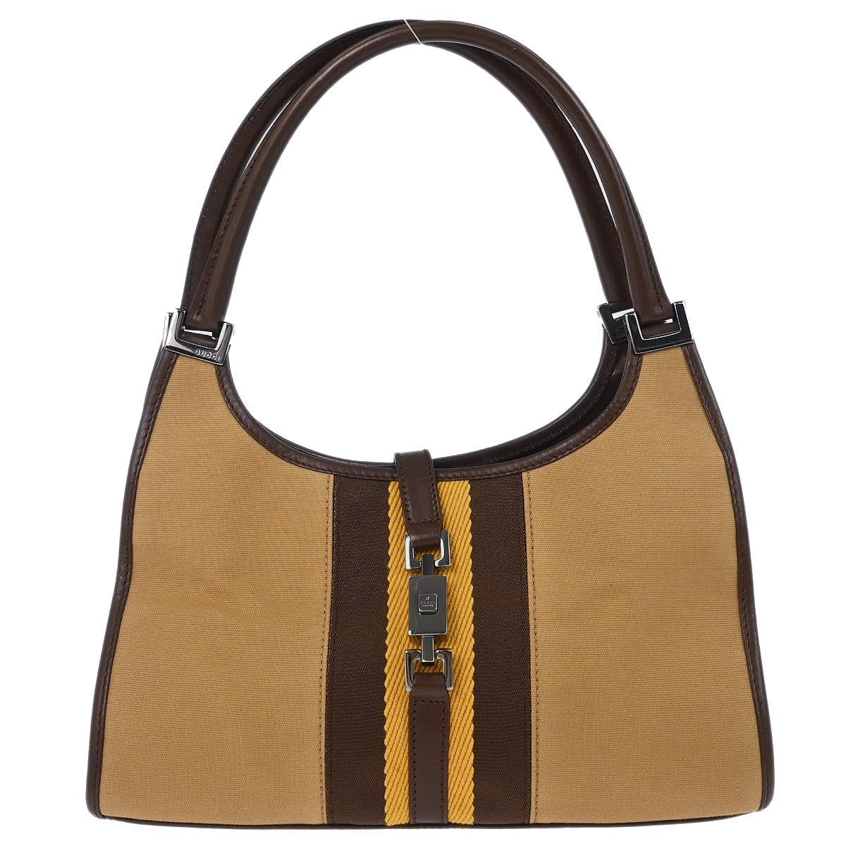 Gucci Beige Canvas Jackie Handbag