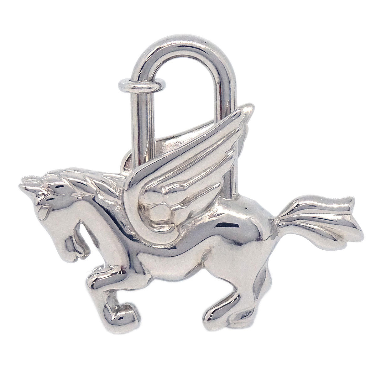 Hermes 1993 Le Cheval Pegasus Cadena Silver Small Good