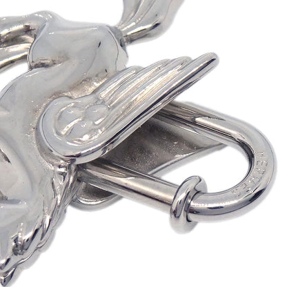 Hermes 1993 Le Cheval Pegasus Cadena Silver Small Good